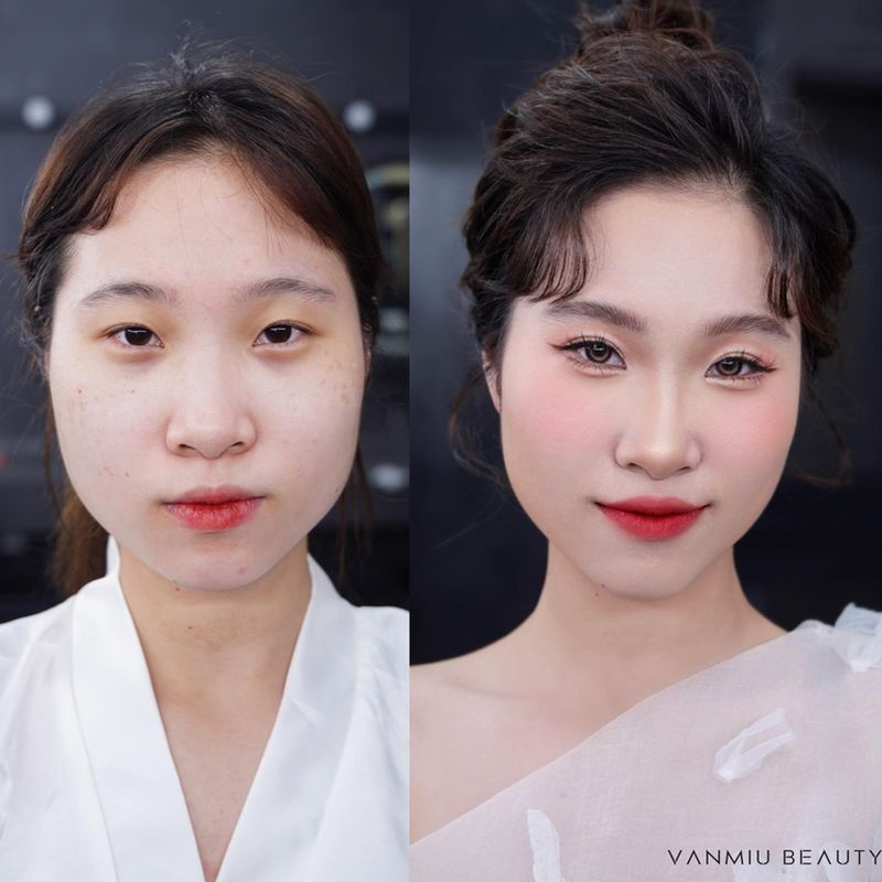 Vân Miu makeup sửa khuyết điểm cho khách hàng